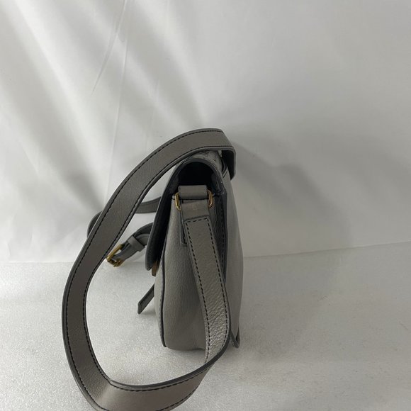 Fossil Gray Cow Hide Leather Cutout Crossbody Bag - Picture 4 of 12